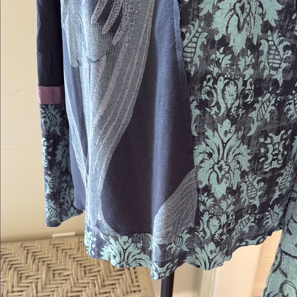 Cirque Du Soleil XXL Women's Artistic Patchwork Asymmetrical Artsy Cotton Top - Picture 2 of 8